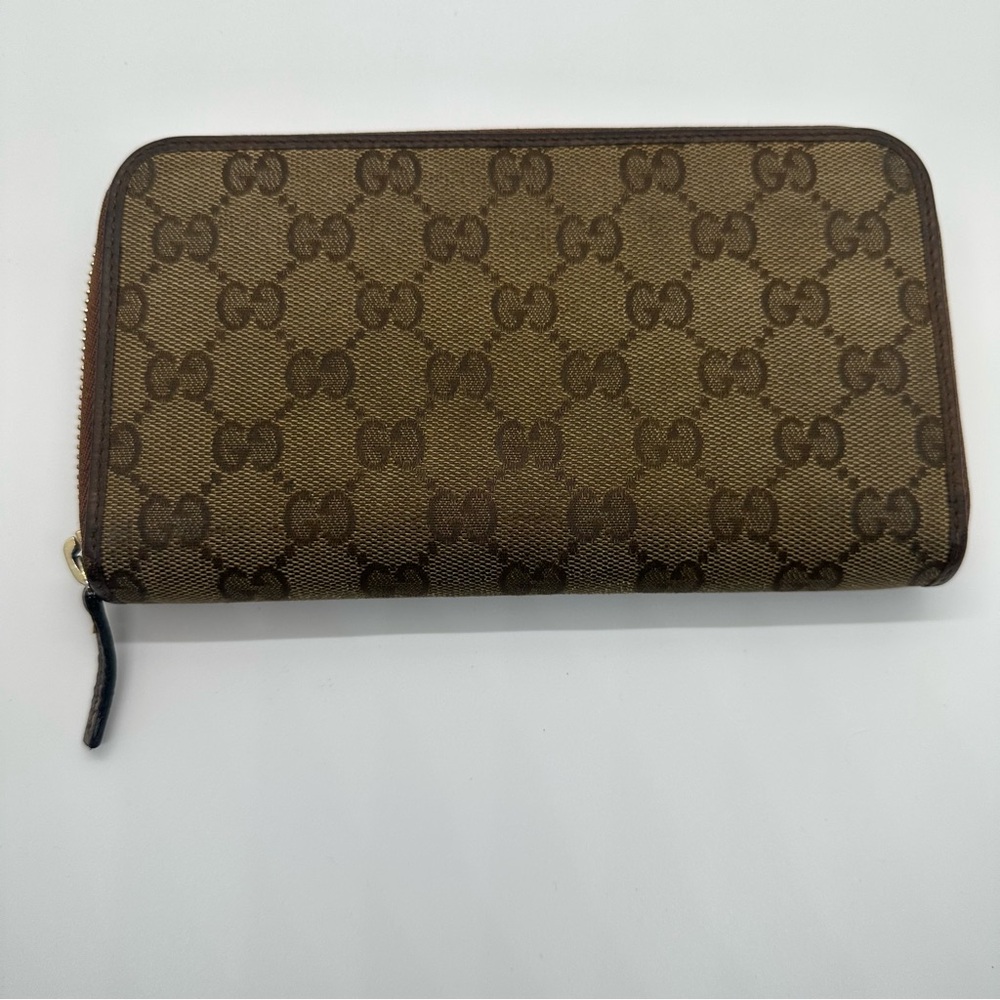 Gucci | Monogram Canvas Margaux Calfskin Leather Lovely Zip Around Wallet - Picture 3 of 12